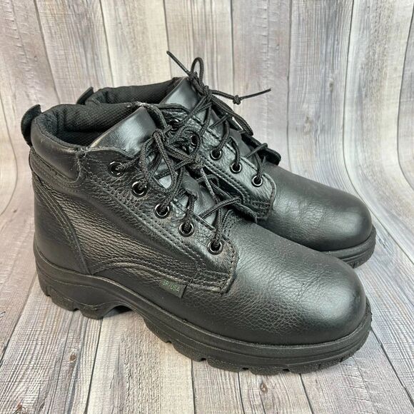 Thorogood Black Leather Boots Plain Toe Chukka 534-6906 Men's 6 US Women’s 7.5 - Picture 1 of 9